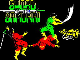 Sword of the Samurai title screen for ZX Spectrum